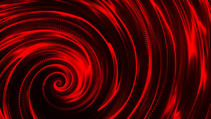 Poster - Abstract background with connecting dots. Abstract point digital wave of particles. The whirlpool of bright flames. Liquid vortex. Whirlpool. 3d.