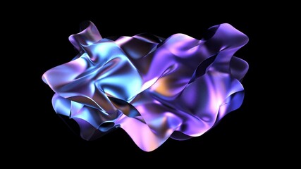 Aufkleber - colorful abstract neon geometry background. 3d rendering illustration