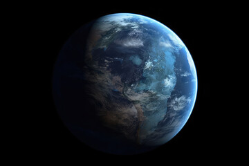 Wall Mural - unknown planet, view from space. deep space exploration. search for a planet to colonize. created wi
