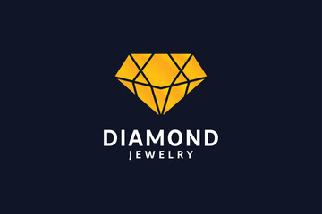 Wall Mural - Diamond jewelry rich royal logo design inspiration