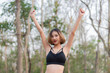 © reewungjunerr - Asian beautiful slim woman at the park,Young girl love healthy exercise,Teen wear sportswear