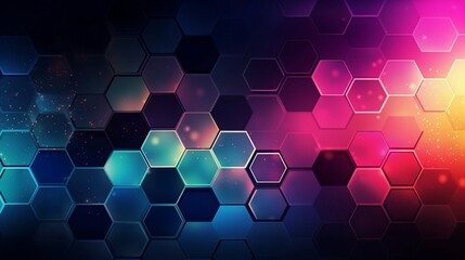 Hexagons pattern. Geometric abstract background with simple hexagonal elements. Medical, technology or science design