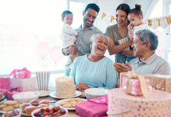 Poster - It never gets old. Shot of a family celebrating a birthday together at home.