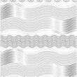 © Riva - Abstract geometric zigzag lines background, black and white vector illustration.