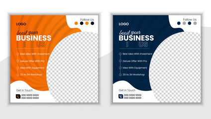 Vector Business Social Media Post Multiple Abstract Shape