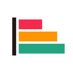 Aufkleber - Bar graph icon for statistical data. Vector.