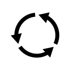 Poster - Rotating arrows. Circular icon. Vector.