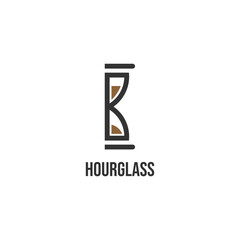 Wall Mural - Letter B Sand Time Hourglass Logo Design Vector