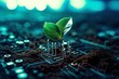 © Digital Vision Lab - Harmony of Nature and Technology: Sustainable Seed Planting and Digital Technology Fusion in UHD Image Style in 8K created with generative AI technology