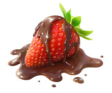 Strawberry Fruit Dipped In Chocolate Cut Out