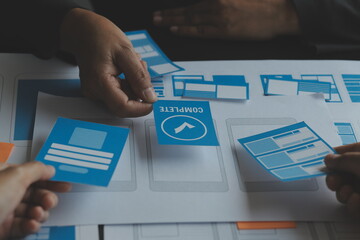 ux graphic designer creative sketch planning application process development prototype wireframe for