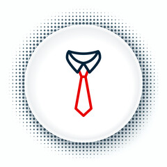 Sticker - Line Tie icon isolated on white background. Necktie and neckcloth symbol. Colorful outline concept. Vector