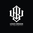 WB BW Logo Design, Creative Minimal Letter BW WB Monogram
