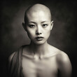 © Haydiddle - Chinese woman with bald head generative AI