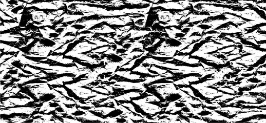 Aufkleber - Monochrome texture composed of irregular graphic elements. Distressed uneven grunge background. Abstract vector illustration. Overlay for interesting effect and depth. Isolated on white background.
