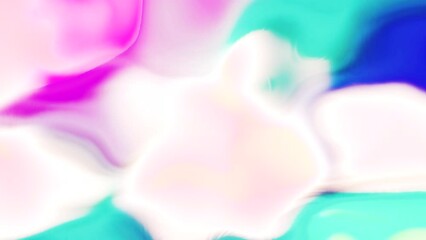 Poster - Moving colorful spots on white background. Motion. Background of moving color spots of paints. Energetic moving paints in linear flows