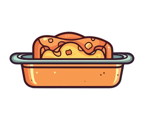 Sticker - Gourmet meal in yellow bowl icon