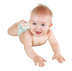 Poster - Portrait of  cute  baby boy on background