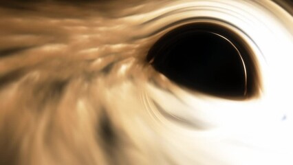 Wall Mural - supermassive black hole. accretion disk of matter on the event horizon of black hole. space, light a