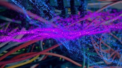 Poster - Animation of light spots over wires