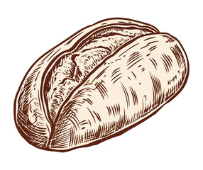 Sticker - Healthy meal sketch fresh bread