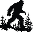 Bigfoot Logo Monochrome Design Style
