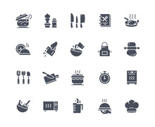 Cooking Icons Black Set