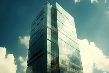 Wall Mural - modern skyscraper against a blue sky. Generative AI