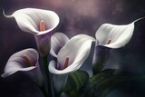 Illustration of elegant calla lily flowers. Generative AI