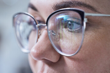 Poster - Focused on her next discovery. Closeup shot of a young female lab technicians face.