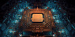 Hi-tech circuit board fractal background
