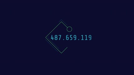 Wall Mural - looped animation of a nine-digit number hud element.