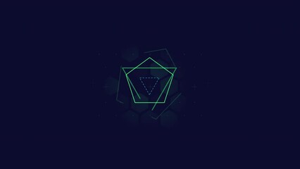 Canvas Print - looped animation of simple geometric shapes hud element.