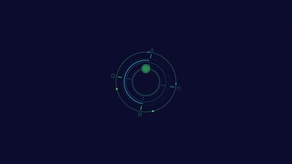 Wall Mural - looped animation of a circular shape hud element.