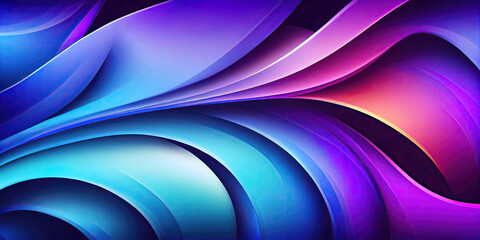 Wall Mural - Abstract gradient blue background wallpaper design (Generative AI)