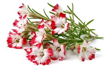 Poster - beautiful bouquet of red and white flowers on a clean white background. Generative AI