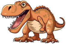A Tyrannosaurus Cartoon Character Isolated