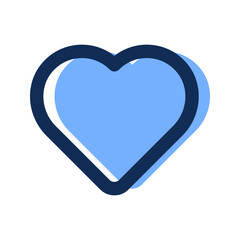 Sticker - heart filled line icon