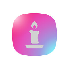 Sticker - Candle - Pictogram (icon) 