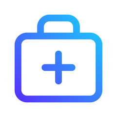 Wall Mural - first aid kit gradient icon