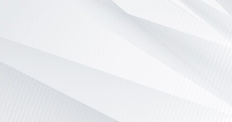 Elegant light grey white seamless looped background. Diagonal white stripes animation. Digital minimal geometric 3d BG. Technology metallic line. Premium luxury design template. Animated soft pattern