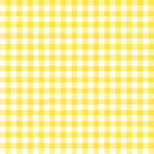 Yellow Gingham Pattern - Vector Checkered Texture