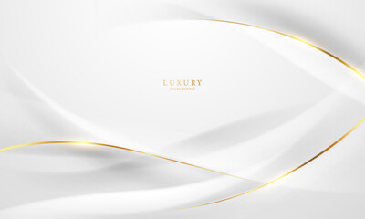 luxury white abstract background with glittering golden elements vector illustration