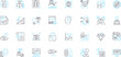 Mathematics linear icons set. Algebra, Geometry, Calculus, Trigonometry, Statistics, Fractions, Decimals line vector and concept signs. Equations,Quadratic,Vectors outline illustrations Generative AI