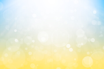 Wall Mural - abstract background with bokeh and defocused lights in yellow and blue colors