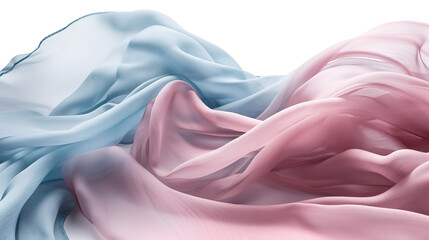 pastel silk material on light background, flowy delicate silk