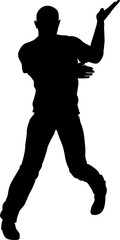 Wall Mural - Street Dance Dancer Silhouette