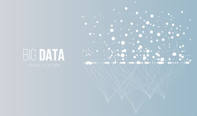 Aufkleber - Big data visual information background. Social network concept. Connection vector background.