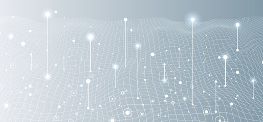 Aufkleber - Big data visual information background. Social network concept. Connection vector background.