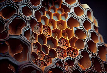 Aufkleber - A network of intricate, overlapping circles resembling a mandala. Generative AI technology.